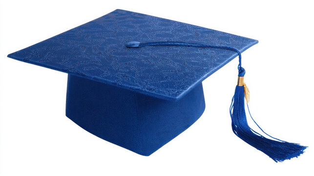 Blue graduation cap symbolizing academic achievement and knowledge