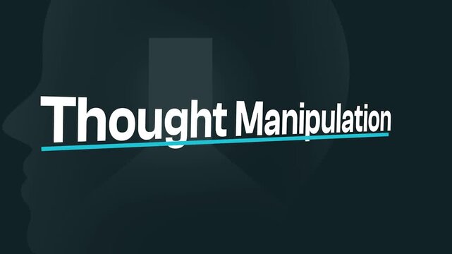 Thought Manipulation in the Mind: A compelling illustration of the power of thought manipulation, a symbolic representation of the control over the mind and ideas. 