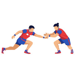 Obraz premium Kabaddi Players Competing in Game