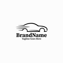 Obraz premium Car Logo Speed Line Minimal Automotive Vector