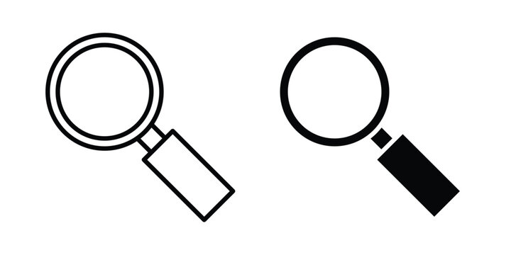 Investigate icon Illustration vector set, glyph and line icons