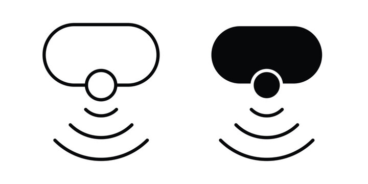 Motion sensor icon Illustration vector set, glyph and line icons