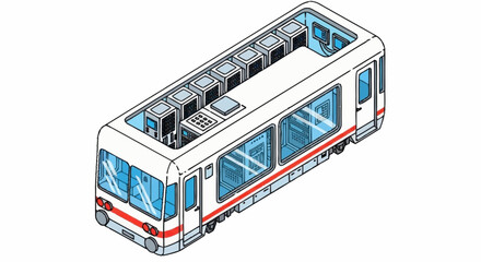 Fototapeta premium Modern Tourist Train with Open Top Carriage for Sightseeing.