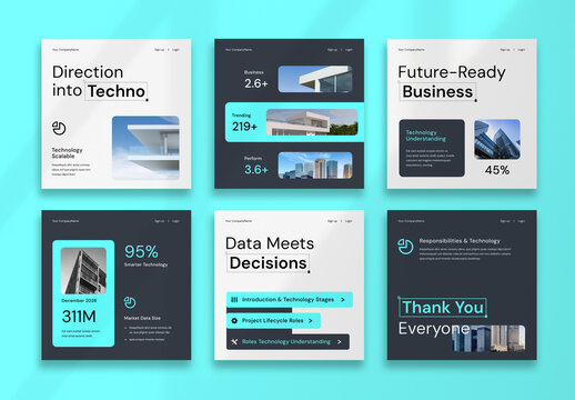Business Technology Social Media Post Layout