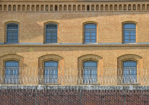 Zellenfenster, Justizvollzugsanstalt Moabit, Alt-Moabit, Mitte, Berlin, Deutschland