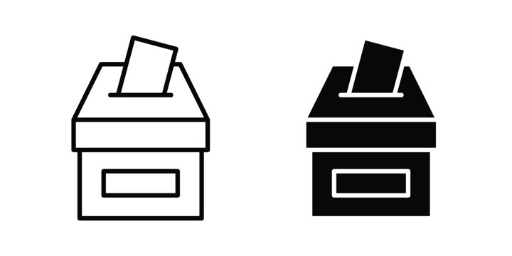Referendum icon Illustration vector set, glyph and line icons