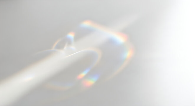 soap bubble with rainbow reflection closeup on white background