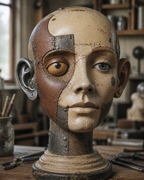 weird face metal head 