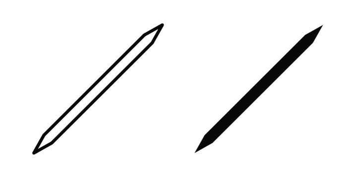 Toothpick icon Illustration vector set, glyph and line icons