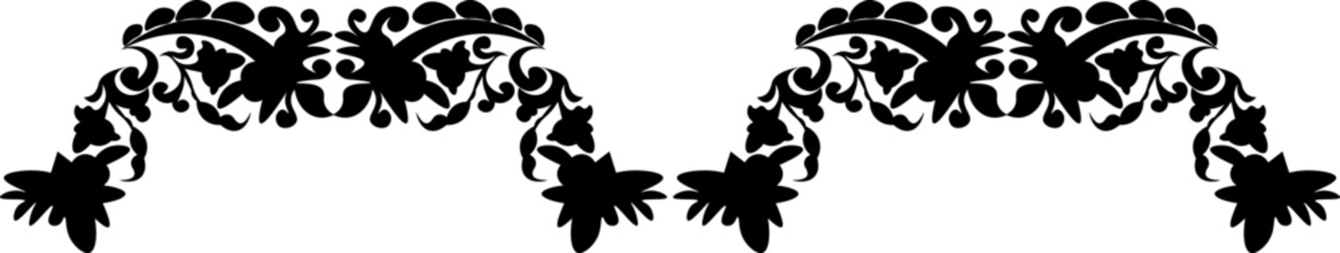 traditional pattern of sumatera. floral pattern with dark color