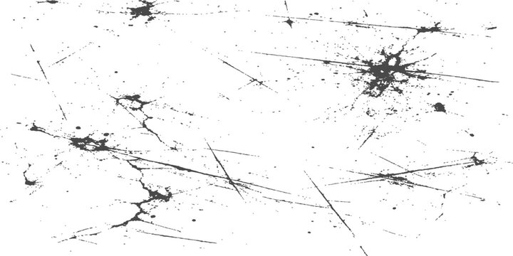 Black scratch grunge texture: abstract distressed background with random sharp lines, ink splatters and rough worn surface pattern