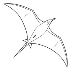 Flying pterosaur in black and white ©  Stock Gallery