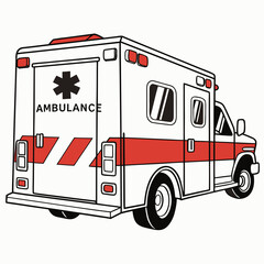 Red and white ambulance vehicle ©  Stock Gallery