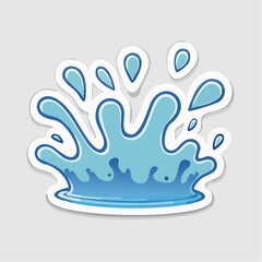 Obraz premium Cartoon Water Splash Icon