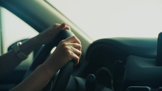 Controlling Vehicle In Motion. Safety and Driving Service.  Urban Mobility