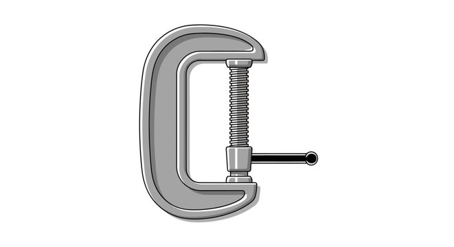 C clamp metal tool hardware device.
