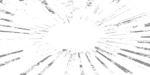Abstract radial explosion with ink splatter lines bursting from the center, high-contrast black and white, dynamic motion, vintage grunge texture vector illustration, minimalist background. © TextureStock
