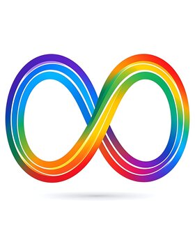 Rainbow Infinity Symbol Graphic Design.