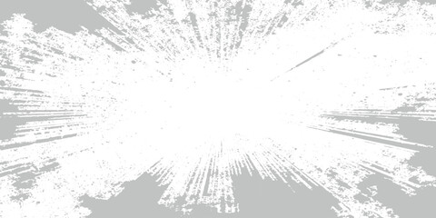Abstract radial explosion with ink splatter lines bursting from the center, high-contrast black and white, dynamic motion, vintage grunge texture vector illustration, minimalist background. © TextureStock