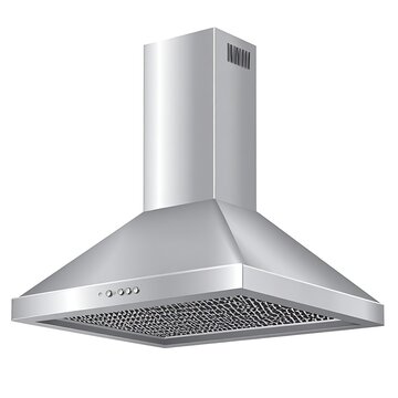 Stainless Steel Kitchen Range Hood Vent.