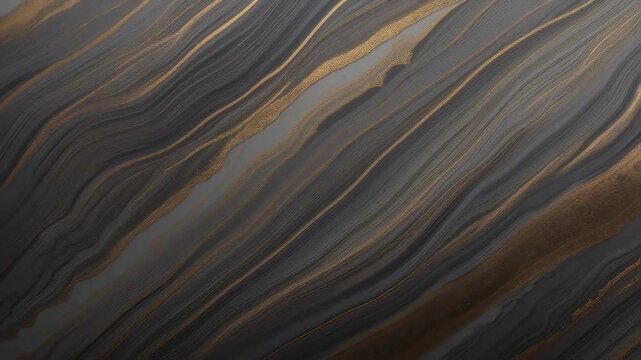 Abstract Gold Veins Flowing Through Dark Gray Stone Texture Background Video