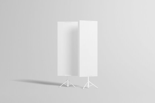 Two tripod banner front view mockup