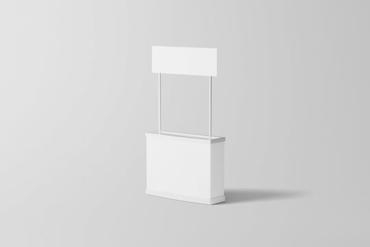 Stand display right view mockup