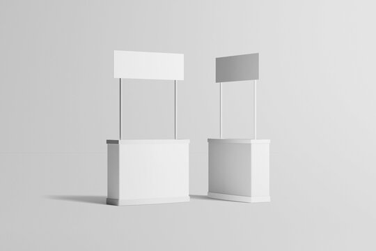 Two stand display front view mockup