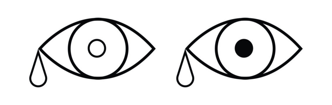 Eyes related line icons.