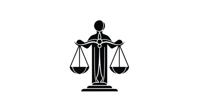 law and justice balance scale icon