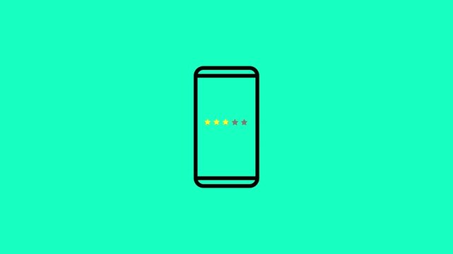 Animation of giving rating 3 stars.