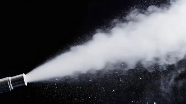 The an aerosol particle dispersed in the vastness of space.