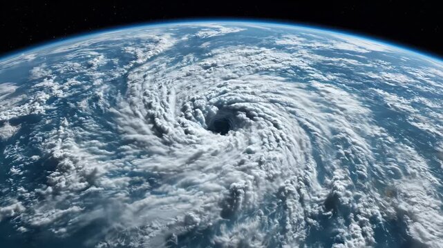 Hurricane viewed from space
