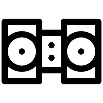 DJ controller. Editable stroke vector icon.