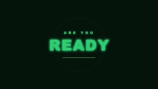 Dark Green Circle Animation With Text