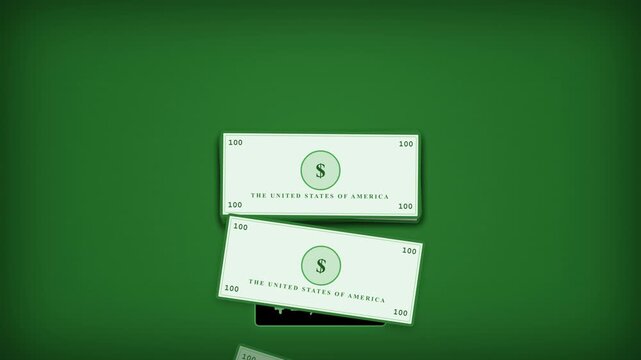 Green background with dollar sign and $200