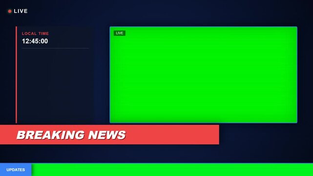News Studio Green Screen Live Broadcast