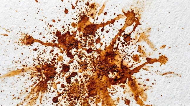 Abstract organic splatter pattern formed by spilled liquid or powder creating textured organic shapes on a textured surface organic abstract art for design elements