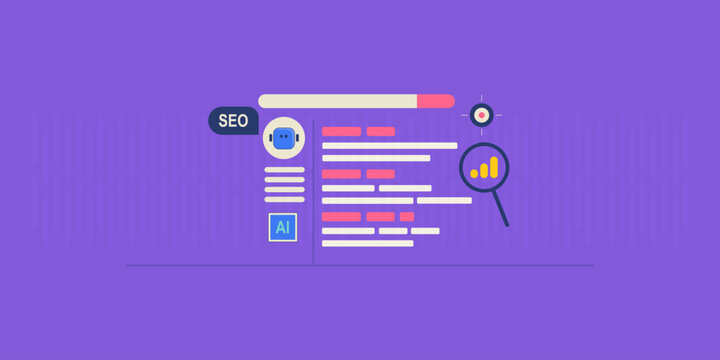 AI search assistant interprets user intent and SEO algorithm generates accurate query results.