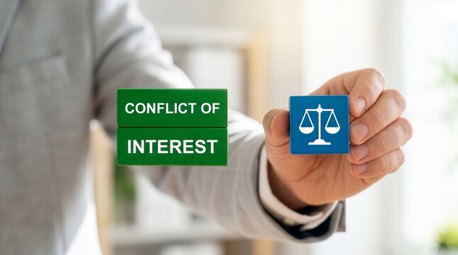 Business concept of conflict of interest. new