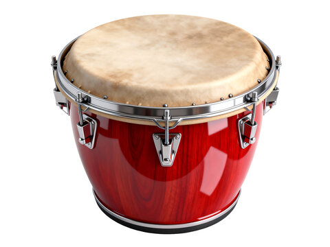 [Transparent Background PNG]A professional red musical percussion drum instrument
