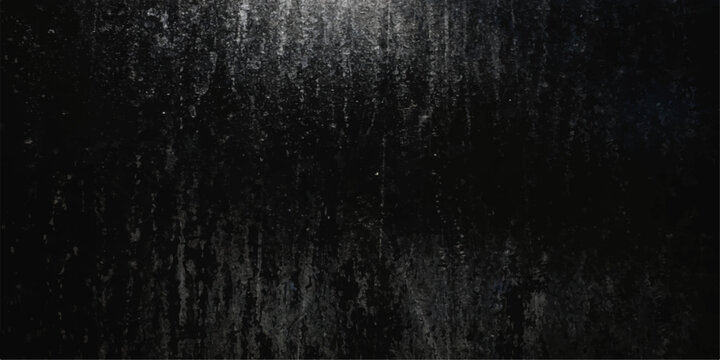 A dark vintage grunge texture of rain drops on an old weathered window surface with a rough aged paper pattern and dark gray metal rust