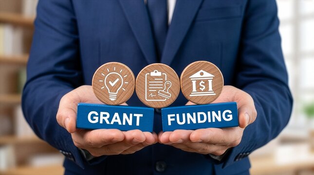 Concept of healthcare grants and funding. Medical Innovation Education Grant Fund Application. new
