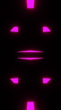 Shapes and colors dance to music in a digital space. Bright lights pulse and change as the rhythm builds. Shadows and patterns form and disappear to match the sound. Enjoy this visual music.