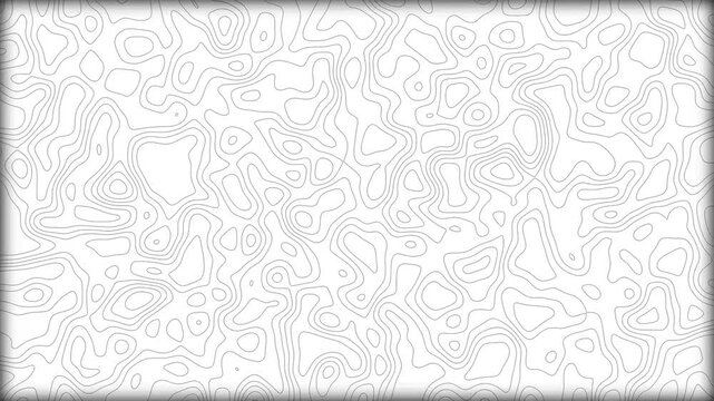 Abstract topographic map background with contour lines animated background