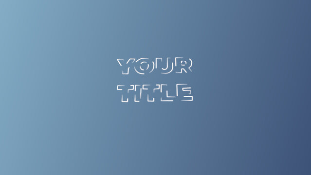 3D Outline Text Animation Title Wide for Social Media