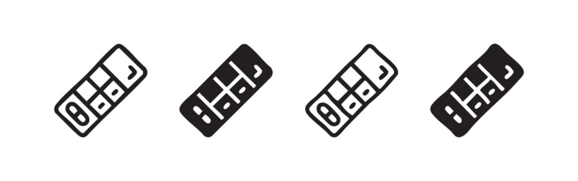 Keypad and Calculator Button Icon Set - Numeric Pad Design in Various Styles