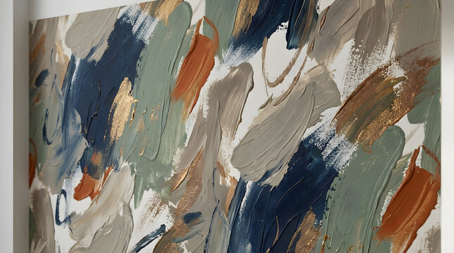 Abstract brush strokes painting art