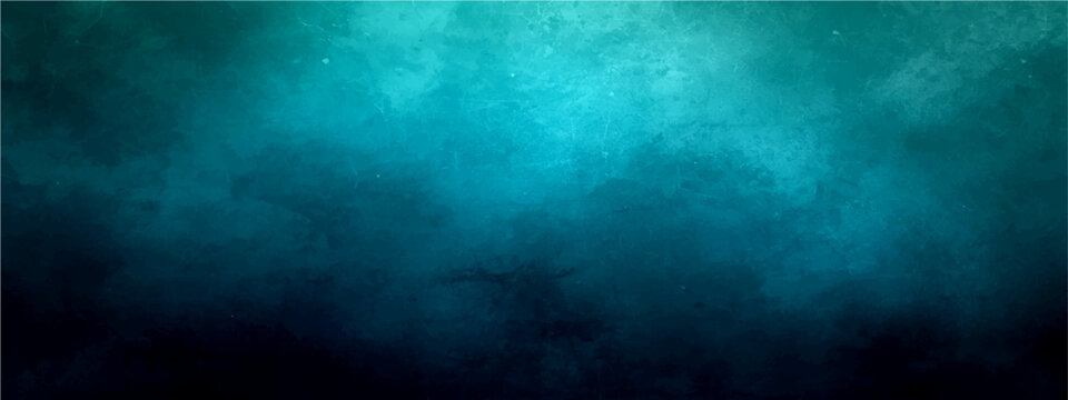 Vector Atmospheric azure texture with ethereal blue gradients of cloud formation in deep space and dark background.