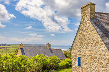 Old croft with a sea view on the coast a sunny summer day © Lars Johansson